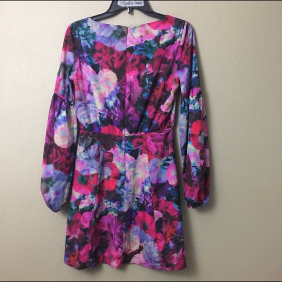 Tahari AS Levine Watercolor Floral Poppy Dress - Picture 5 of 7